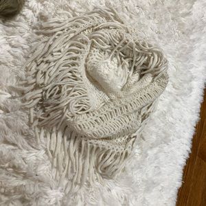 Winter white eternity scarf. Soft and pretty😊 rotating my closet! Grab a bundle